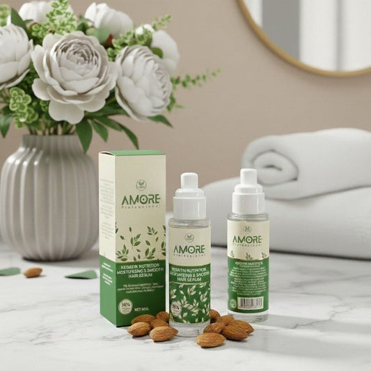 Amore Hair Serum - Keratin & Almond Oil for Smooth & Shiny Hair
