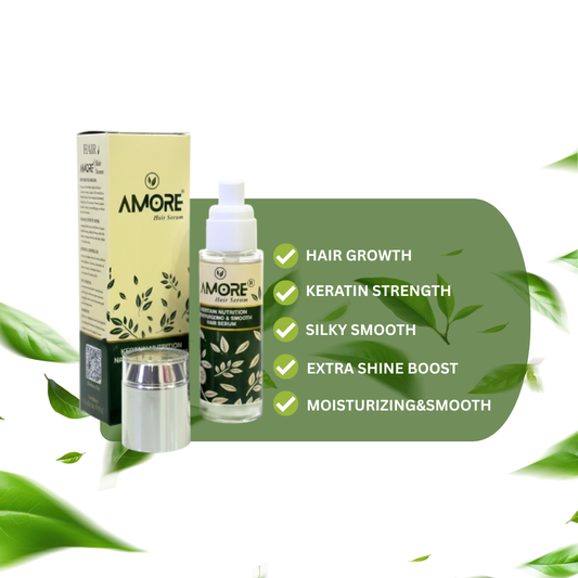 Amore Hair Serum - Keratin & Almond Oil for Smooth & Shiny Hair