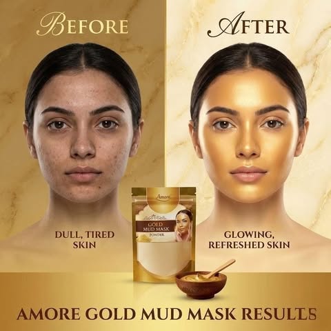 Amore 24k Gold Mud Mask For Glowing Skin